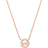 Michael Kors Pavé Logo Charm Necklace - Rose Gold
