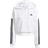 adidas Essentials 3-Stripes French Terry Quarter-Zip Hættetrøje - White/Black