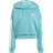 adidas Women Essentials 3 Stripes French Terry Quarter Zip Hoodie - Powder Teal/White