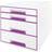 Leitz Wow Cube 4 Drawer Cabinet Purple
