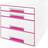 Leitz Wow Cube 4 Drawer Cabinet Pink