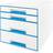 Leitz Wow Cube 4 Drawer Cabinet Blue