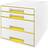 Leitz Wow Cube 4 Drawer Cabinet Yellow