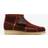 Clarks Wallabee Boot Standard Fit Rust Tweed Combination - Red