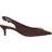 Dune London Context Embellished Suede Slingback Shoes - Brown