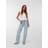 Vero Moda Tessa Rhinestone High Rise Wide Leg Fit Jeans - Light Blue