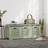 Homcom 3-Door Shoe Cushion Green Storage Bench