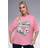 Yours Haunted House Glitter Halloween T-Shirt - Light Pink