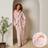 OHS Teddy Marl Full Length Dressing Gown Bathrobe - Pink