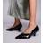 Public Desire Lunch Date Wide Fit Low Heel Court Shoes - Black