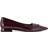 Clarks Sensa 15 Strap Burgundy Patent Ballet Pumps - Red