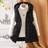 Shein Young Girl Long Vest High-Density Black