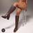 Shein Stylish Comfortable Wide Calf Block Heel Knee-High Boots