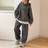 Shein Tween Boy Casual Korean Style Letter Print Long Sleeve Hoodie Set - Autumn Spring