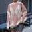 Shein Women Mock Neck Diamond Pattern Drop Shoulder Pullover