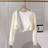 Shein Tween Girl Solid Color Bat Wing Cropped Cardigan - White
