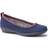 Hotter Wide Fit Ballerina Slippers - Navy