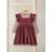 Mamas & Papas Baby Girls 2 Piece Velvet Dress Floral Bodysuit Set Pink