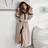 Shein Contrast Color Pom-Pom Hooded Jacquard Plush Ladies Robe
