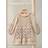 Mamas & Papas Baby Girls Embroidered Cord Dress with Frill Neck Beige