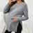 Shein Autumn Winter Maternity Solid Color Neck Sweater