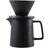 GOPatriot Memory Pour Over Coffee Set Ceramic V60 Dripper and Decanter Black