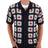 Pretty Green Timperley Geo Knit Shirt - Navy