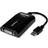 StarTech USB A - DVI-I Adapter M-F Black 0.2m