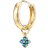 Mejuri Single Cluster Hoop Charm - Gold/Topaz
