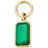 Mejuri Single Emerald Cut Hoop Charm - Gold/Onyx