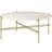 GUBI TS Natural White Travertine/Brass Coffee Table 80cm