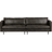 BePureHome Rodeo Ecoleather Black Sofa 275cm 3 Seater