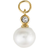 Mejuri Hoop Charm - Gold/Pearl/Topaz