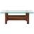 Audo Copenhagen Brasilia 100x100 cm Walnut-Clear Glass Brun Soffbord 100x100cm