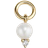 Mejuri Single Hoop Charm - Gold/Diamond/Pearl