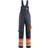 Mascot 15669-860-01014 Bib & Brace with Kneepad Pockets - Dark Navy/Hi-Vis Orange