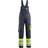 Mascot 15669-860-01014 Bib & Brace with Kneepad Pockets - Dark Navy/Hi-Vis Yellow