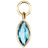 Mejuri Marquise Hoop Charm - Gold/Topaz