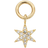 Mejuri Single Pavé Star Hoop Charm - Gold/Diamonds