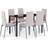 vidaXL 7-piece Cappuccino/Black Dining Set 60x120cm 7pcs