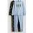 H&M Pyjamas Bomull Tryck 2-Pack - Blå/Minecraft