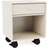 Montana Furniture Dream Castors Oat/Black Bedside Table 30x35.4cm