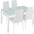 tectake Berlin White Dining Set 70x120cm 5pcs