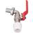 Quarter Turn Brass PVC Ball Valve 15mm Drain Outlet