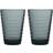 Iittala Aino Aalto Dark Grey Drinking Glass 33cl 2pcs