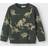 Name It Dinosaur Nilaus Garden Topiary Sweatshirt - Khaki/Mørkegrøn