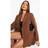 boohoo Womens Oversized Tailored Blazer - Chocolate