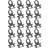 20Pcs Black Zinc Alloy D Ring Rivets 12.5x19.5 mm