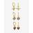 MOOD Antique Gold Resin Heart Huggie Earrings - Metallic