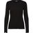 Selected Ribbed Long Sleeved Top - Black